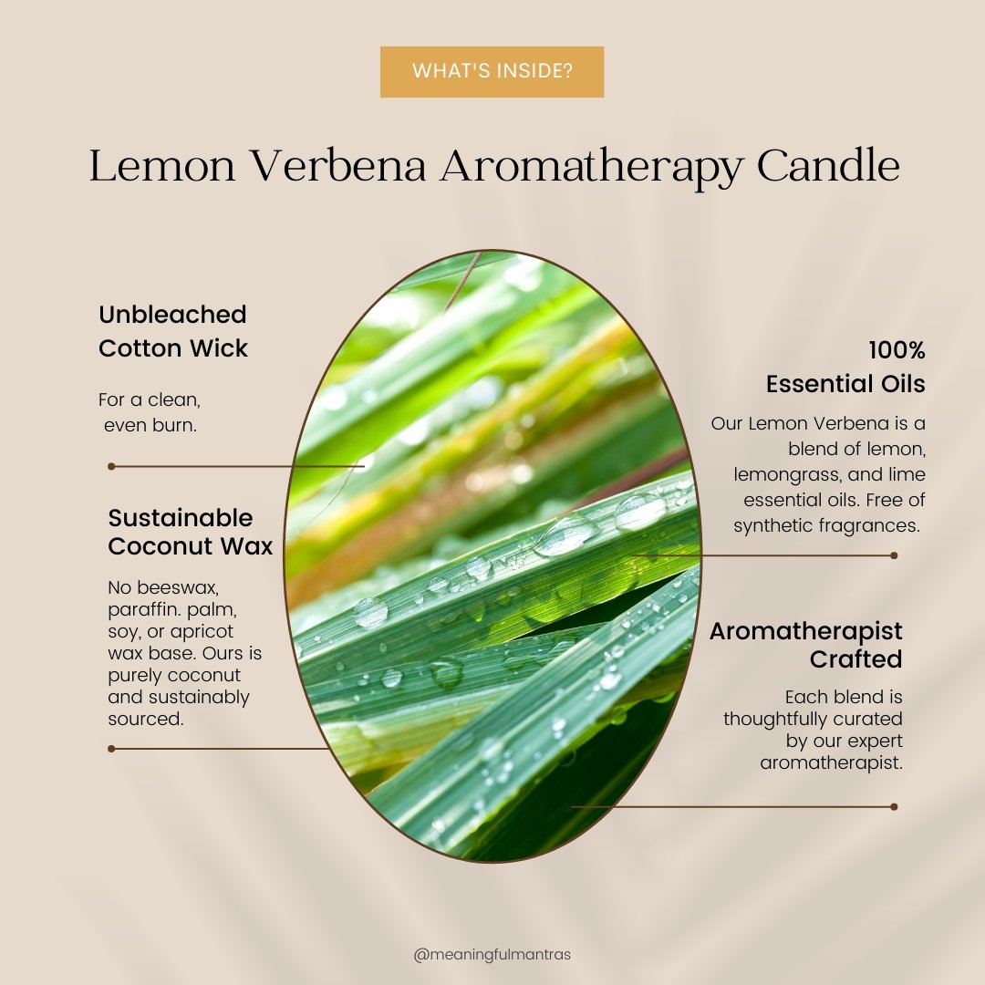 Clarity Lemon Verbena Natural Candle 8oz Kaia Collection