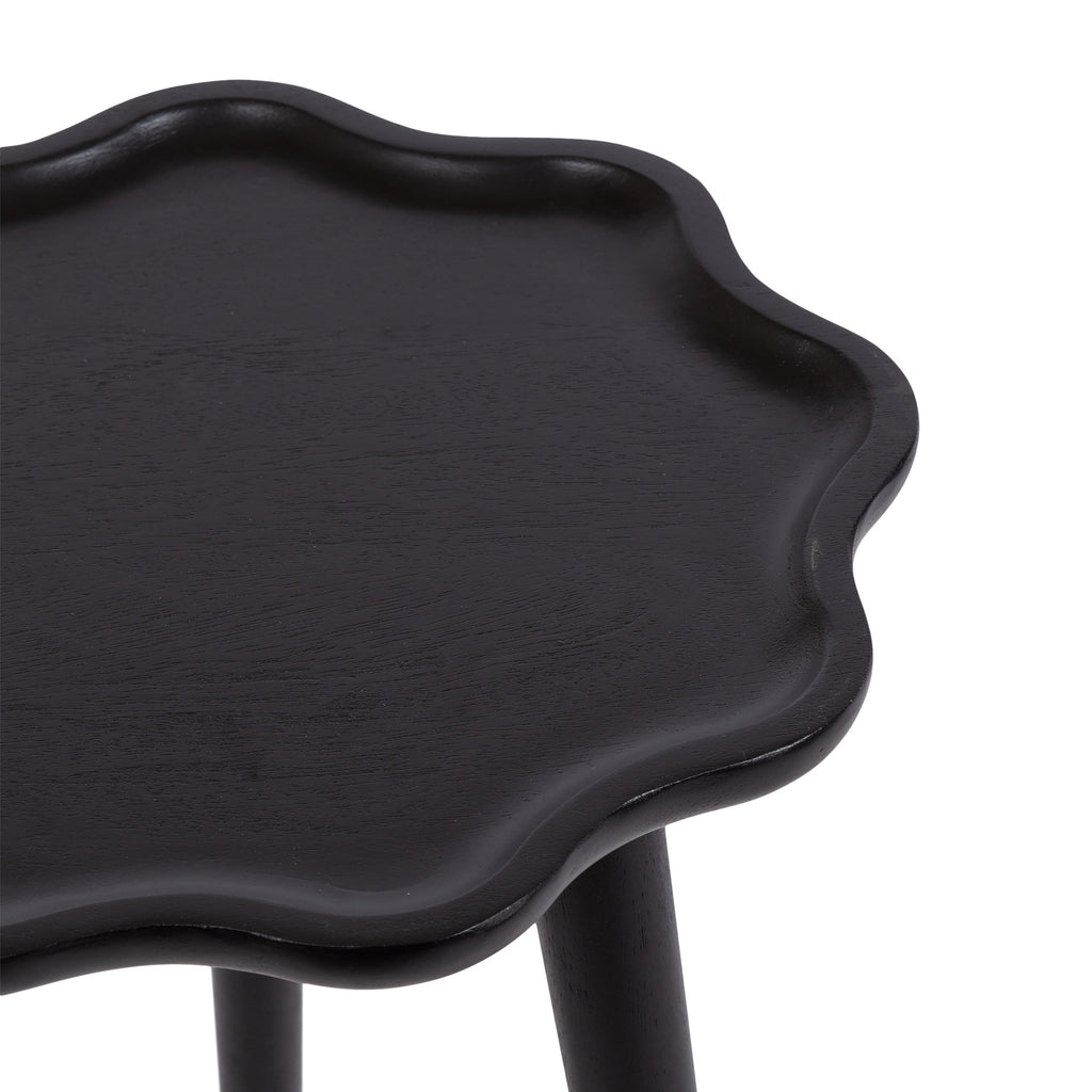 Alezar Scallop Wood Side Table