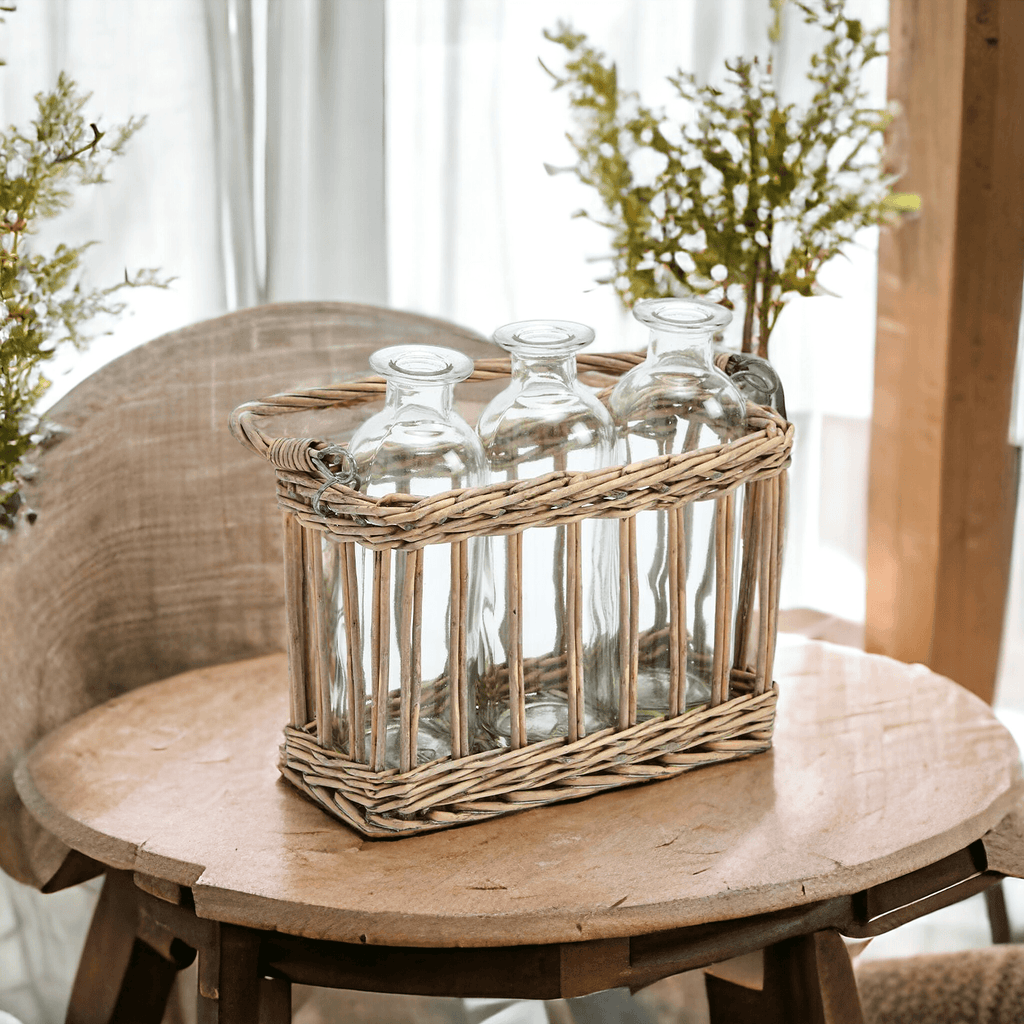 Willow Wrapped Vases | 3 Piece Set