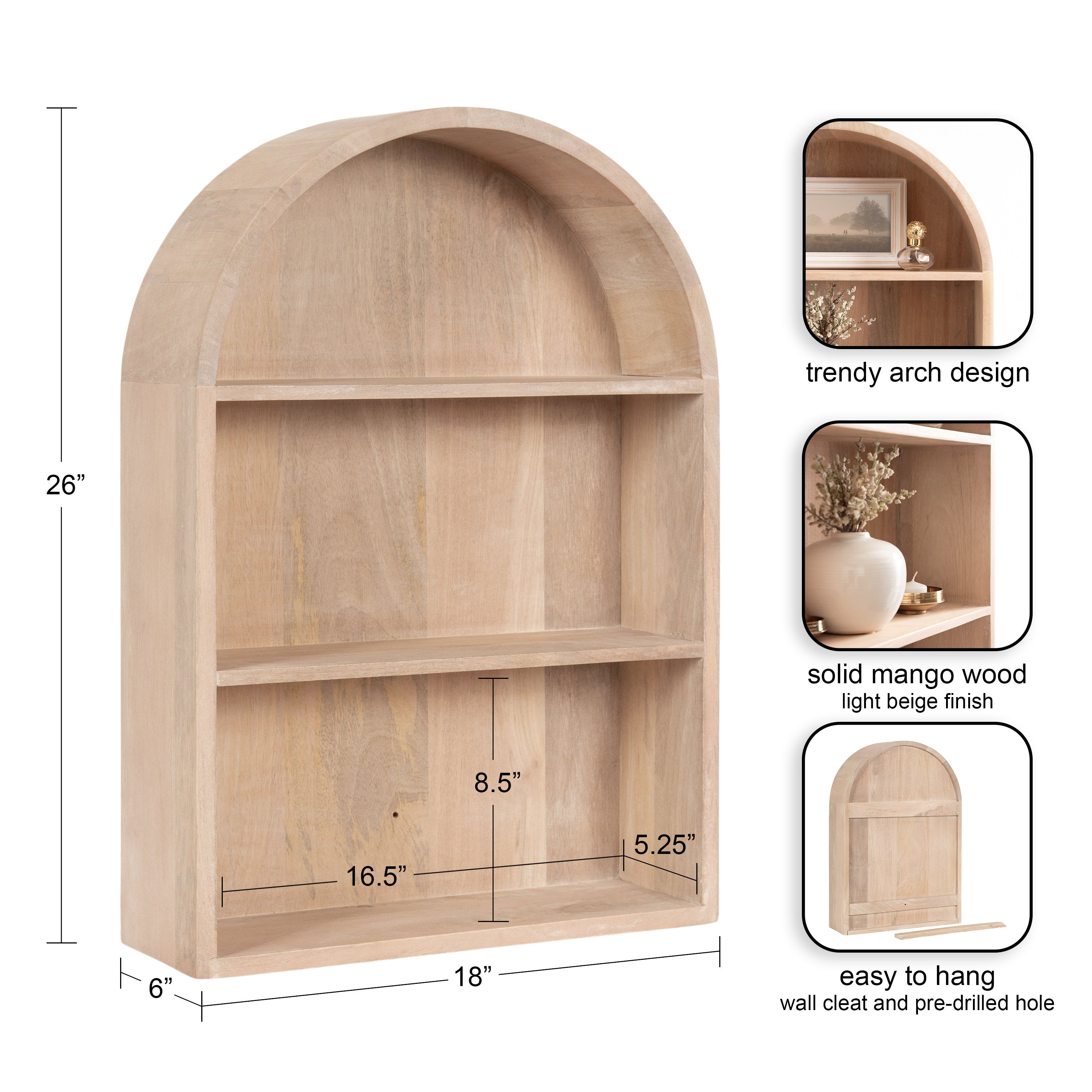 Arcott Arch Wall Shelf