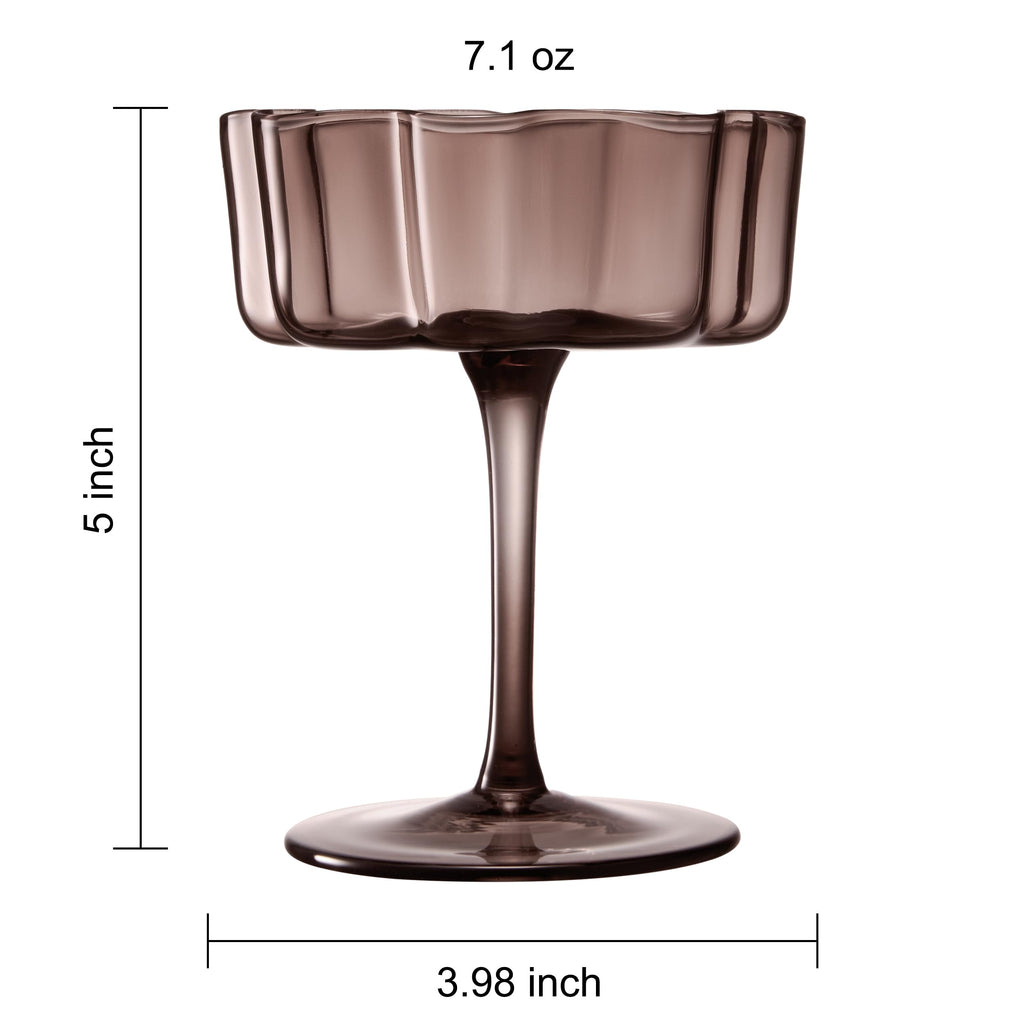 Flower Wave Coupe Cocktail | Set of 6