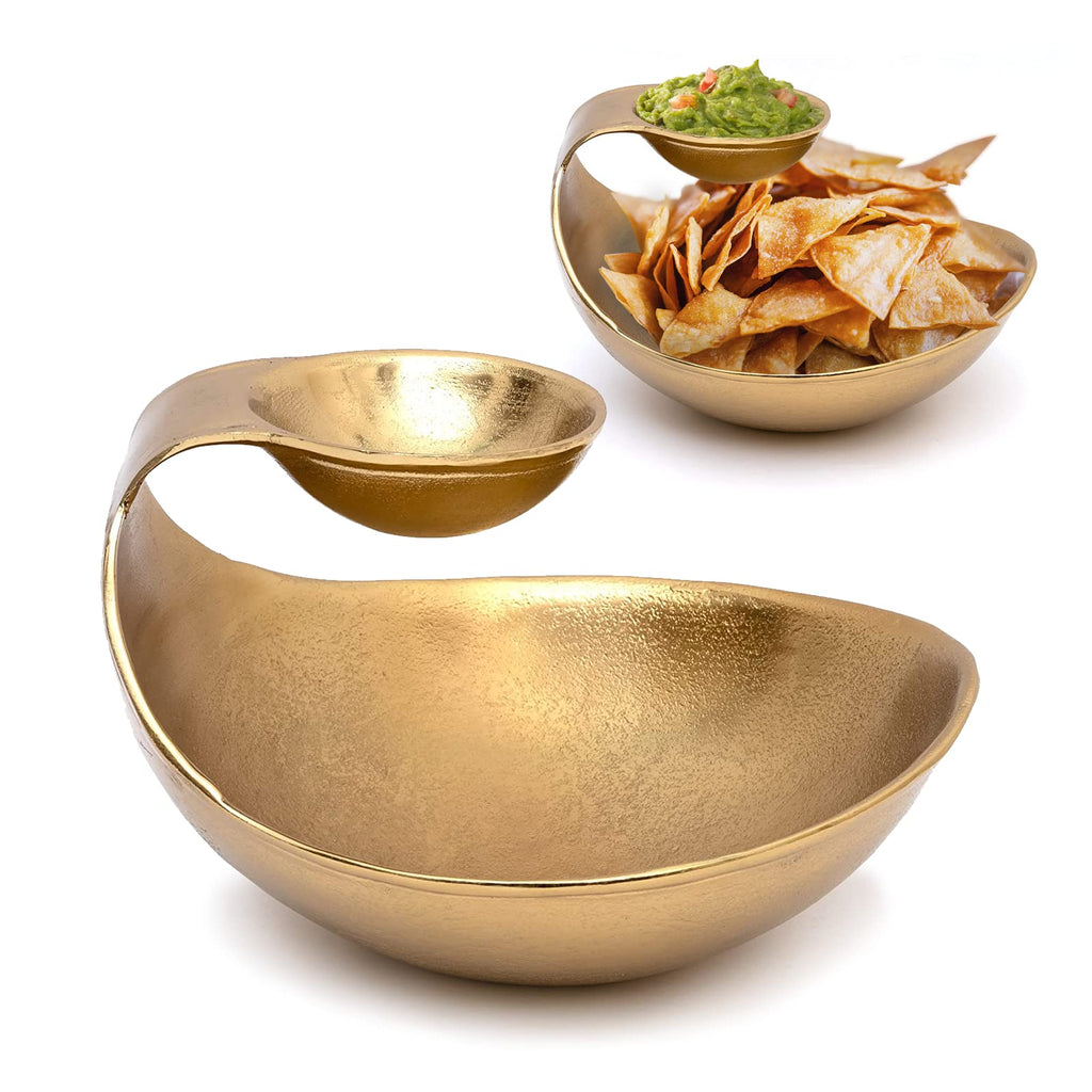 Tiered Serving Tray Gold Brass