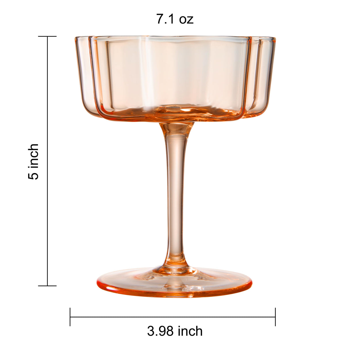 Flower Wave Coupe Cocktail | Set of 5