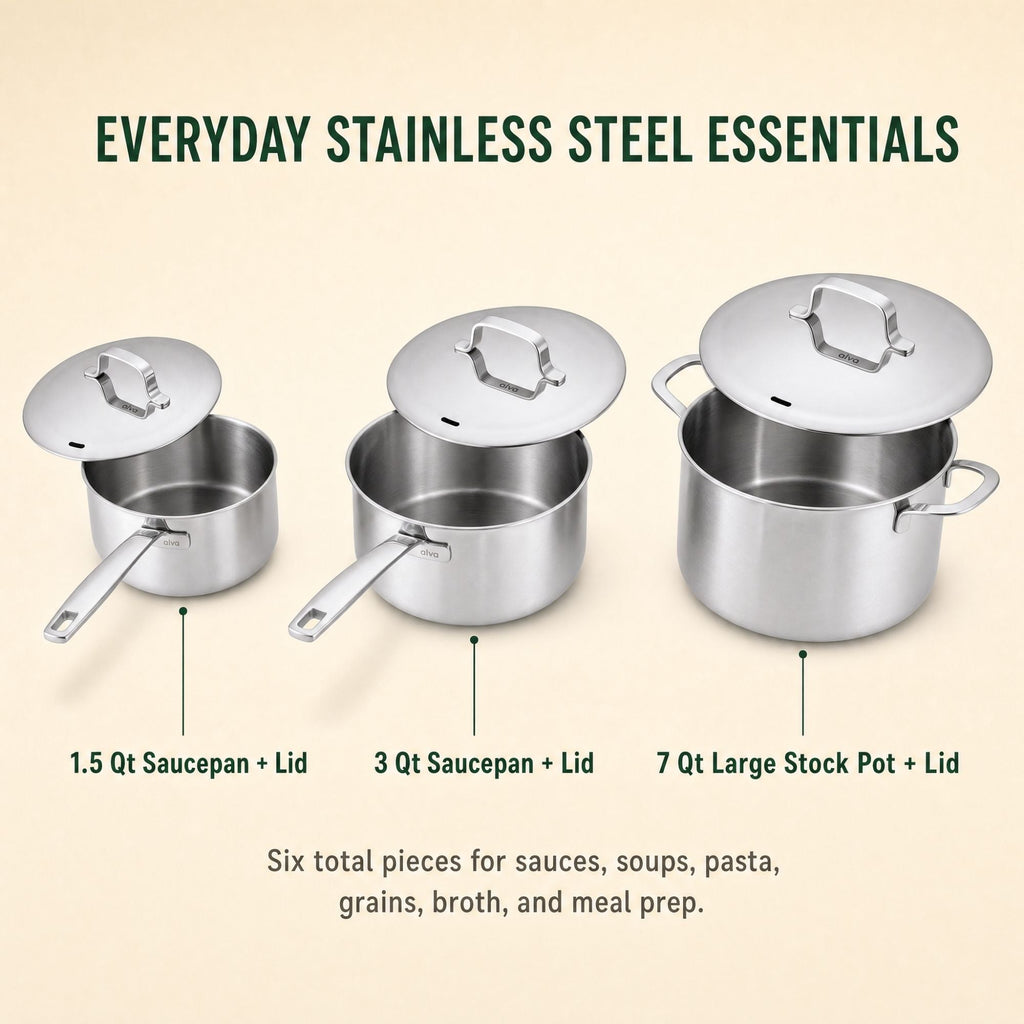 5-Ply Stainless Steel Pot Set