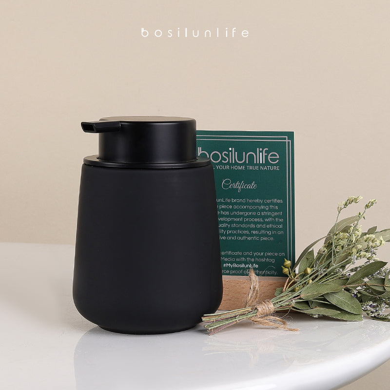 BosilunLife Rubber Paint Foaming Soap Dispenser Large Recycled Ceramic Eco-Clay
