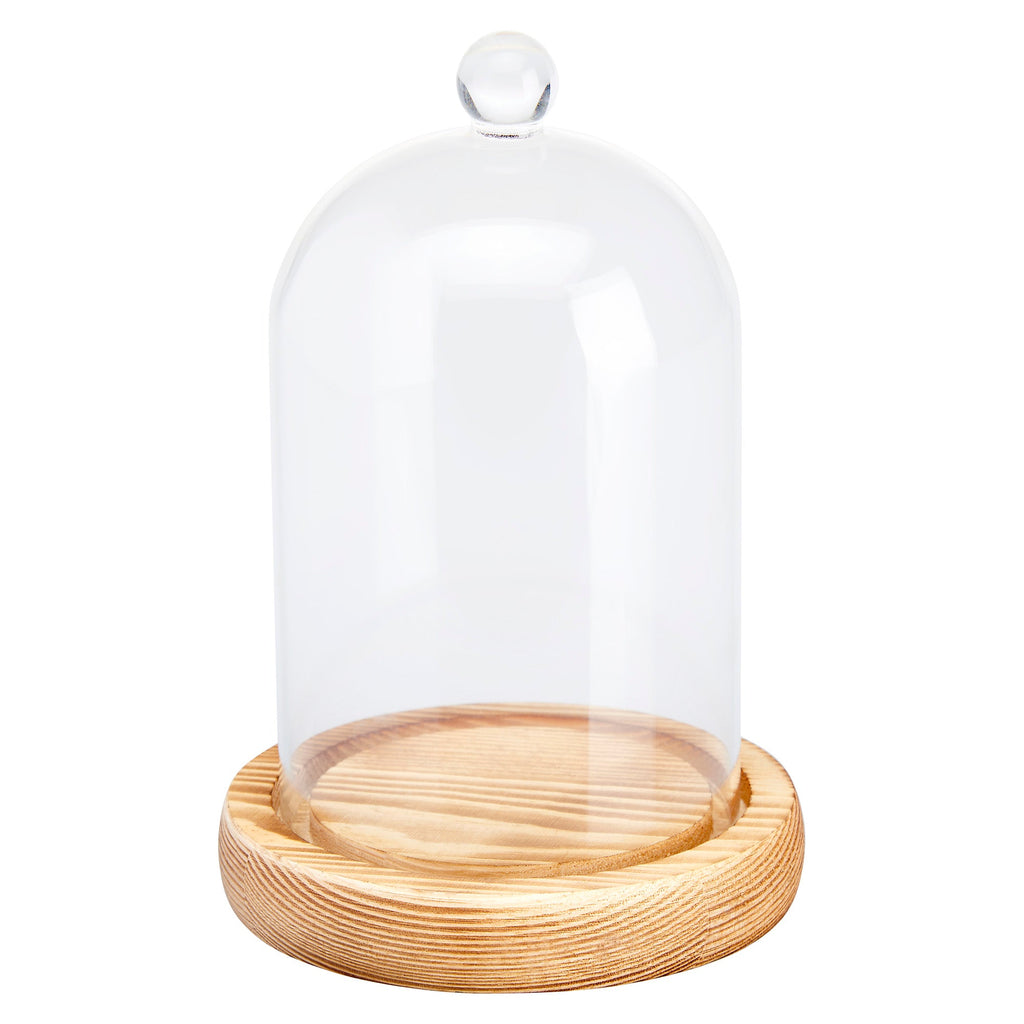 Candle Cloche Bell Jar | Glass & Wood