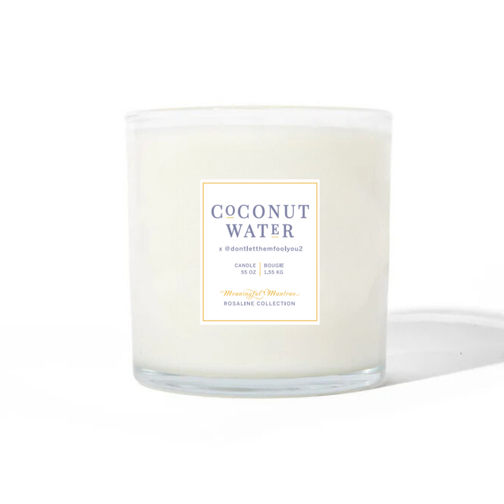 Coconut Water x @Dontletthemfoolyou2 Natural Candle 55oz Rosaline Collection