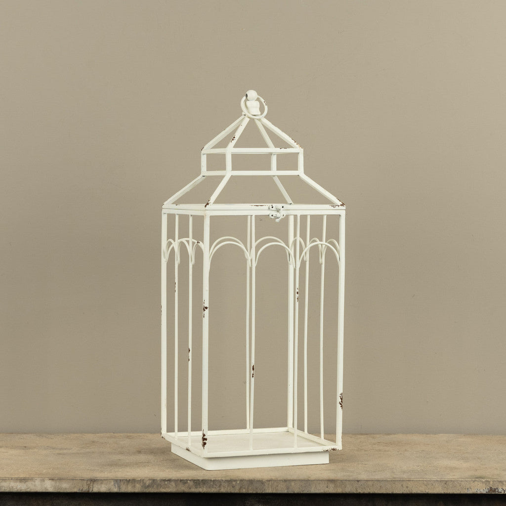 Ashley White Metal Lantern