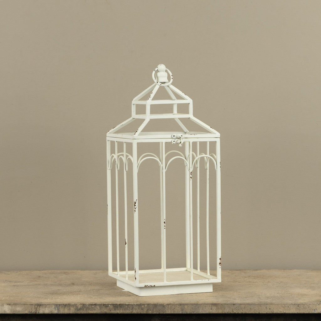 Ashley White Metal Lantern