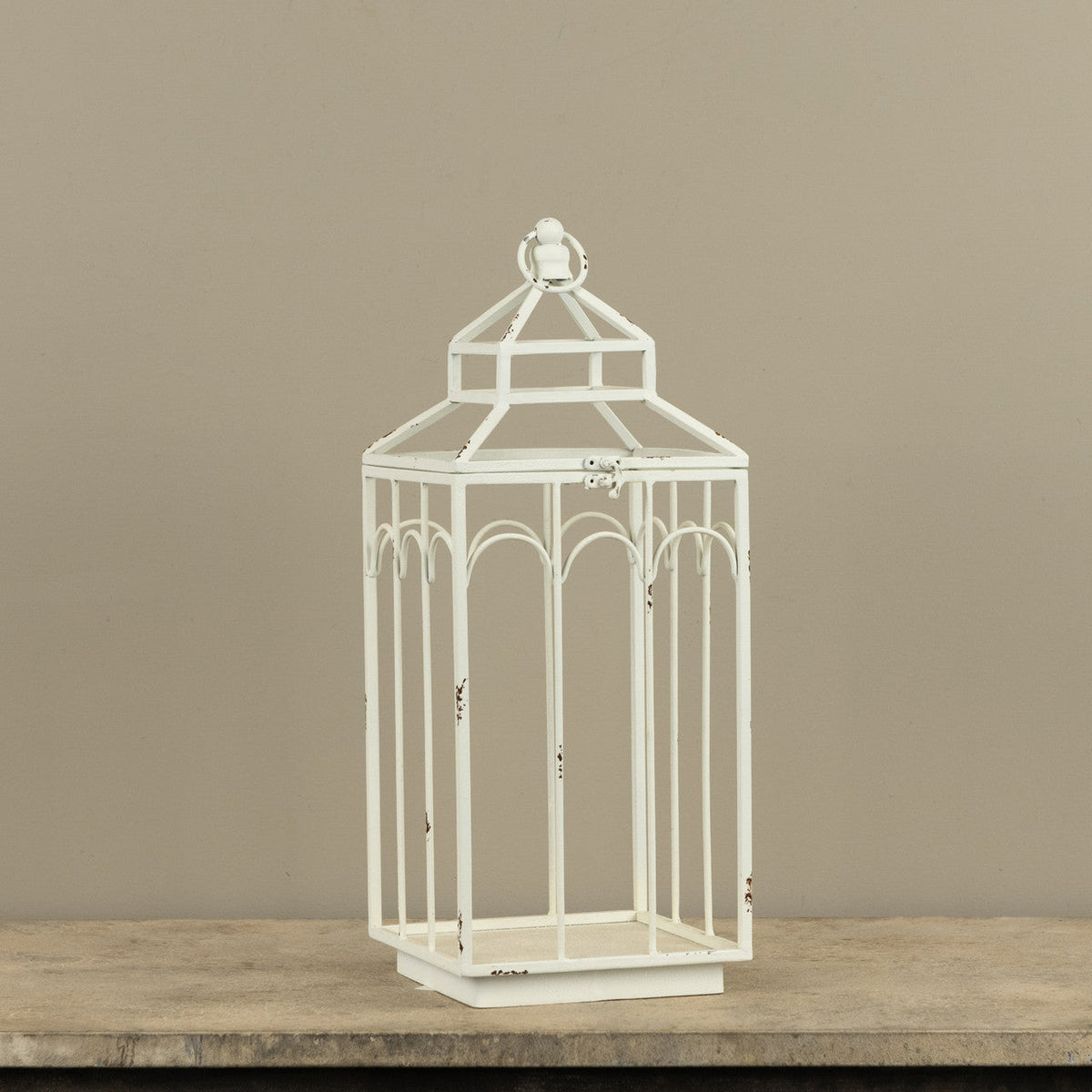 Ashley White Metal Lantern