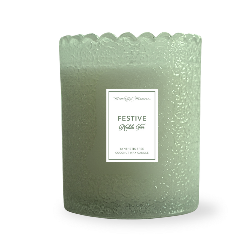 Festive Noble Fir Natural Candle 8oz Kaia Collection