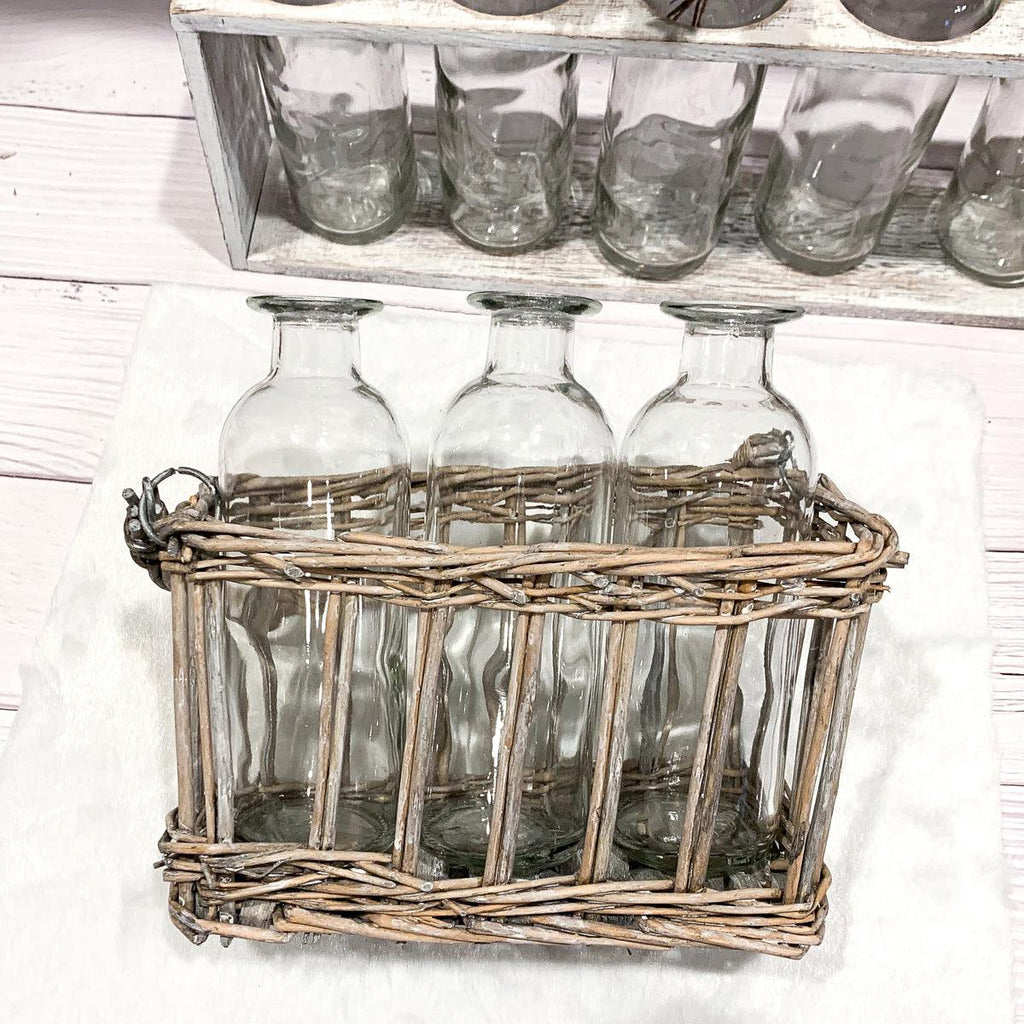 Willow Wrapped Vases | 3 Piece Set