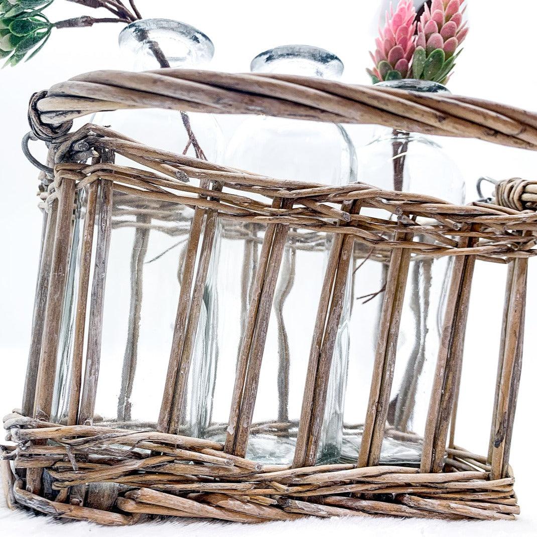 Willow Wrapped Vases | 3 Piece Set