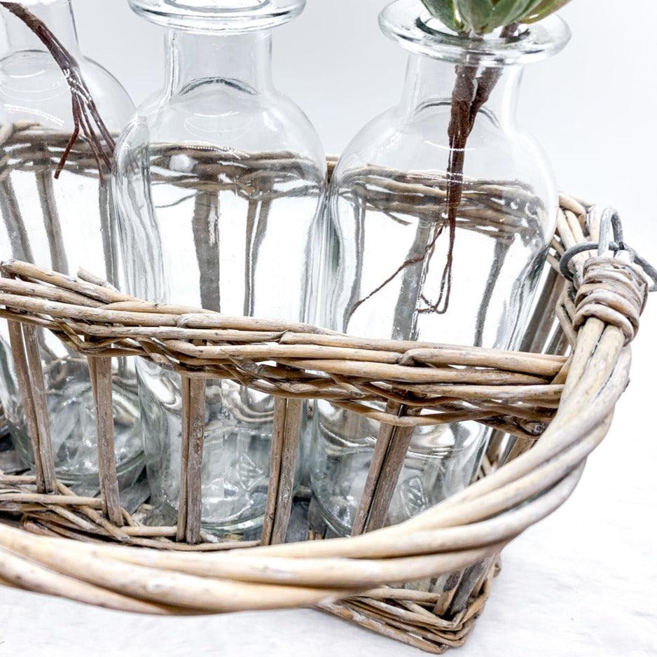 Willow Wrapped Vases | 3 Piece Set