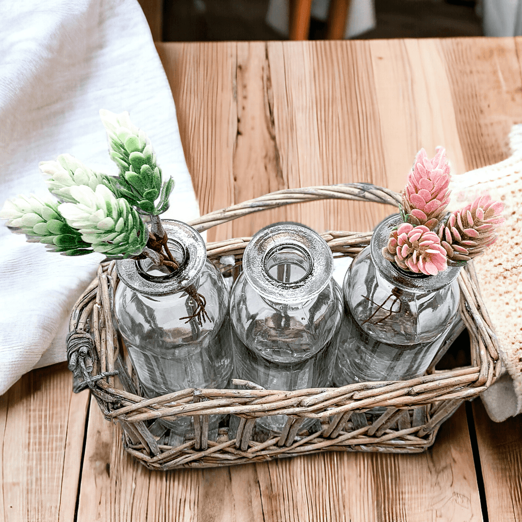 Willow Wrapped Vases | 3 Piece Set