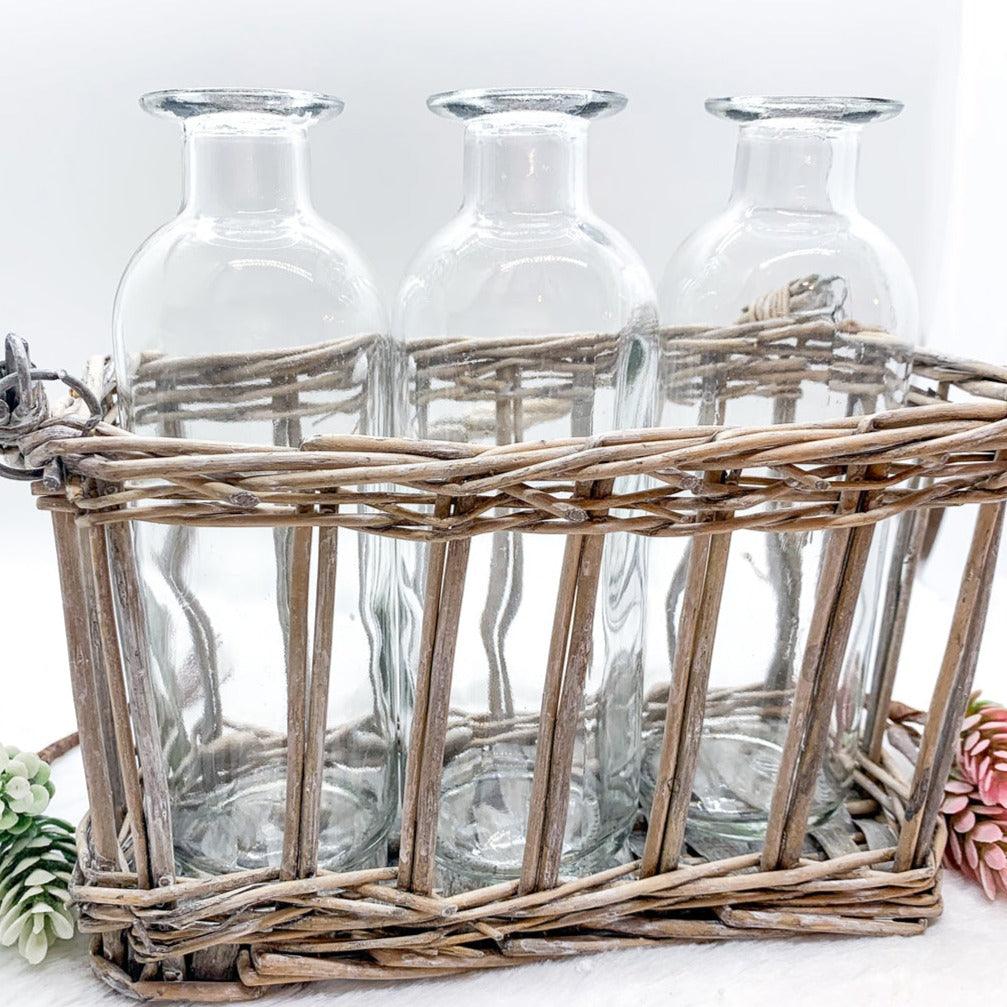 Willow Wrapped Vases | 3 Piece Set