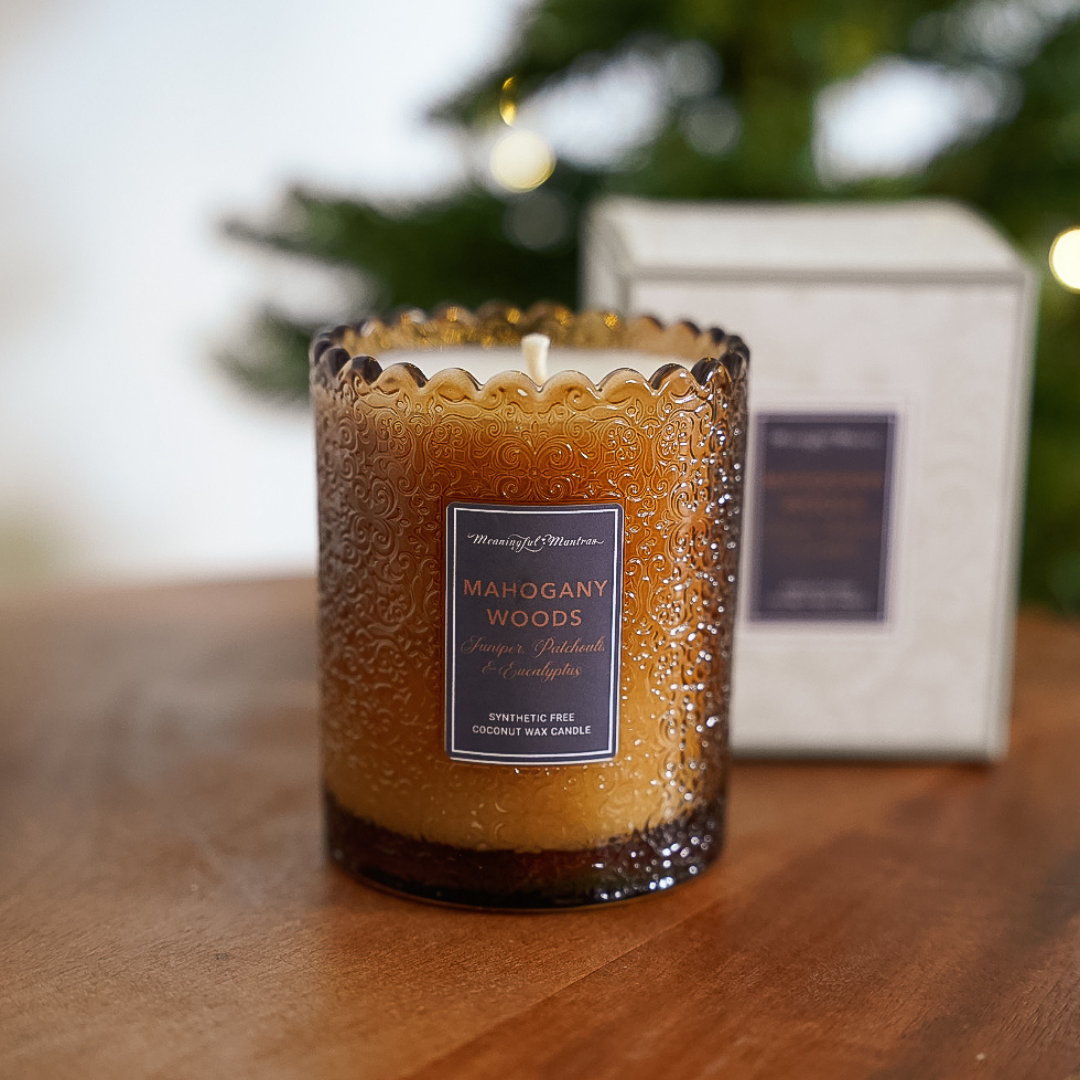 Mahogany Woods Natural Candle 8oz Kaia Collection