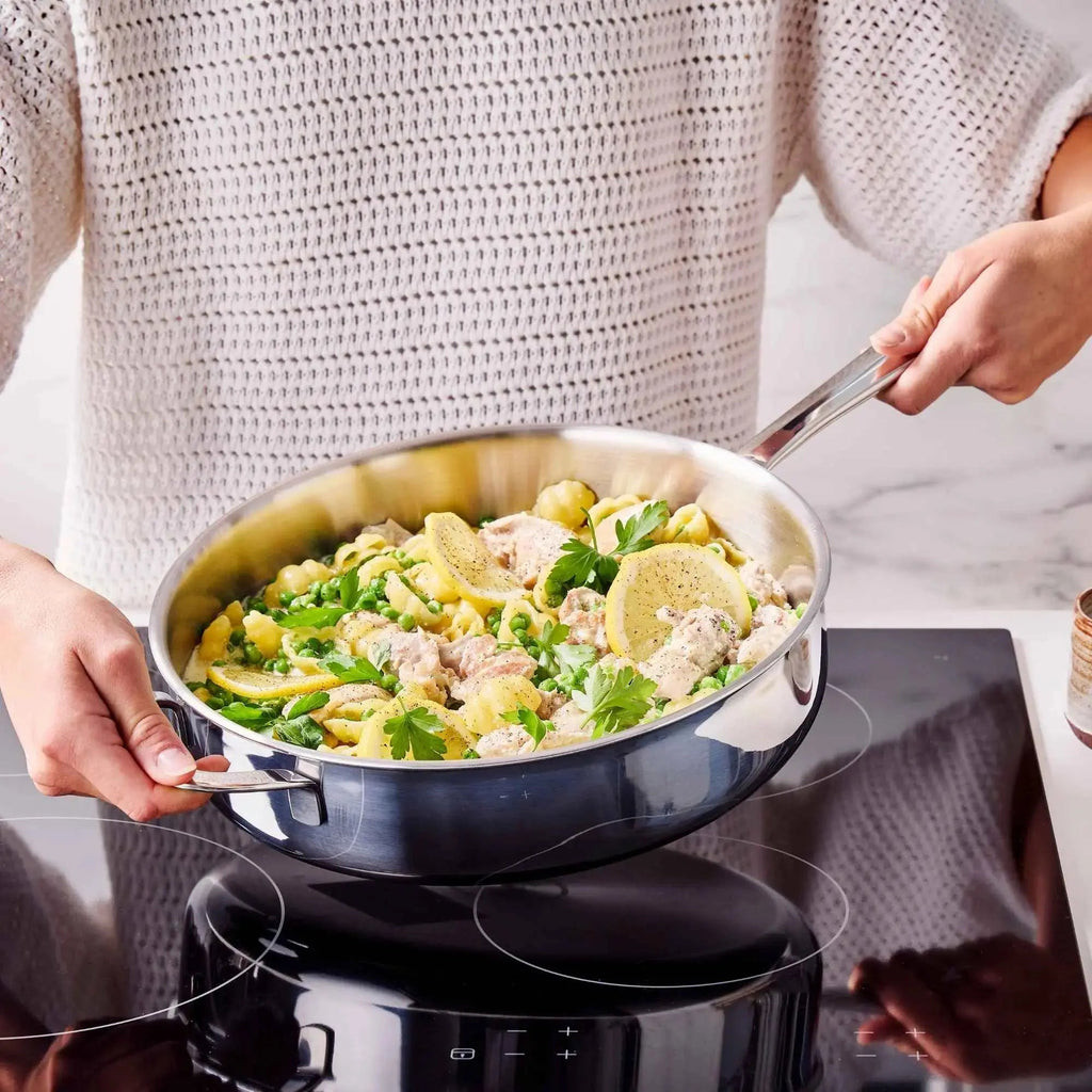 5-Ply Stainless Sauté Pan with Lid, 4-Qt