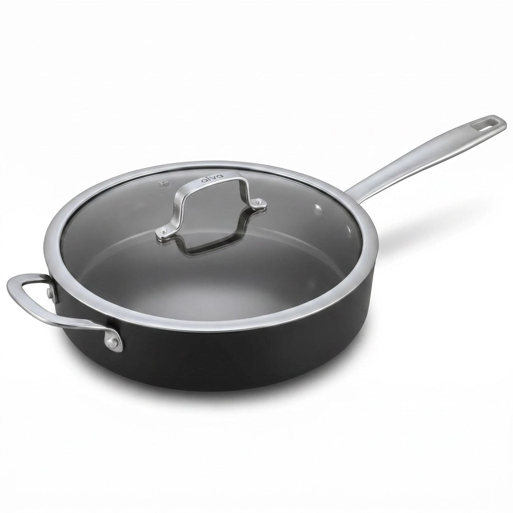 Ceramic Nonstick Sauté Pan with Lid, 4-Qt