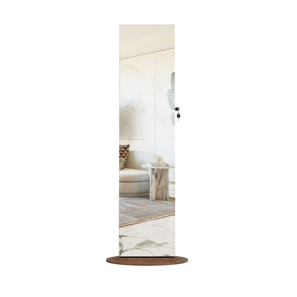 Swivel Jewelry Cabinet With Full Length Mirror
