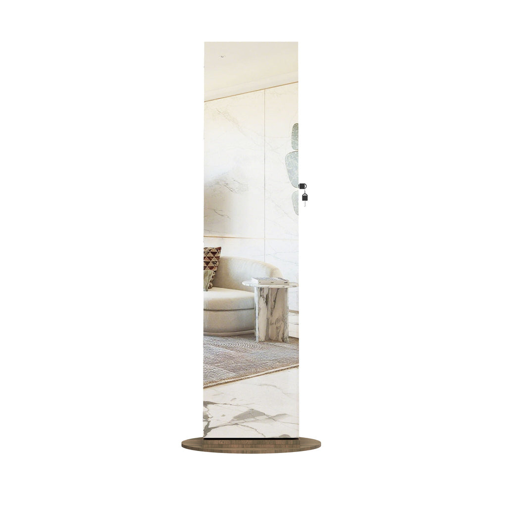 Swivel Jewelry Cabinet With Full Length Mirror