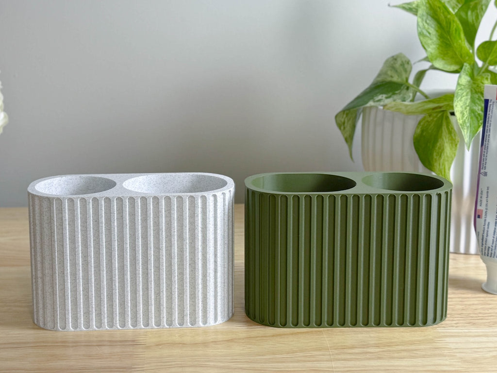 Fluted Toothbrush Holder