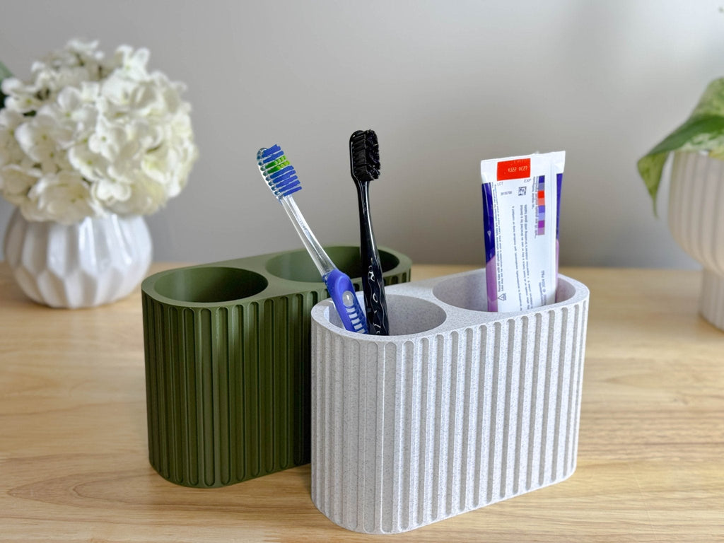 Fluted Toothbrush Holder