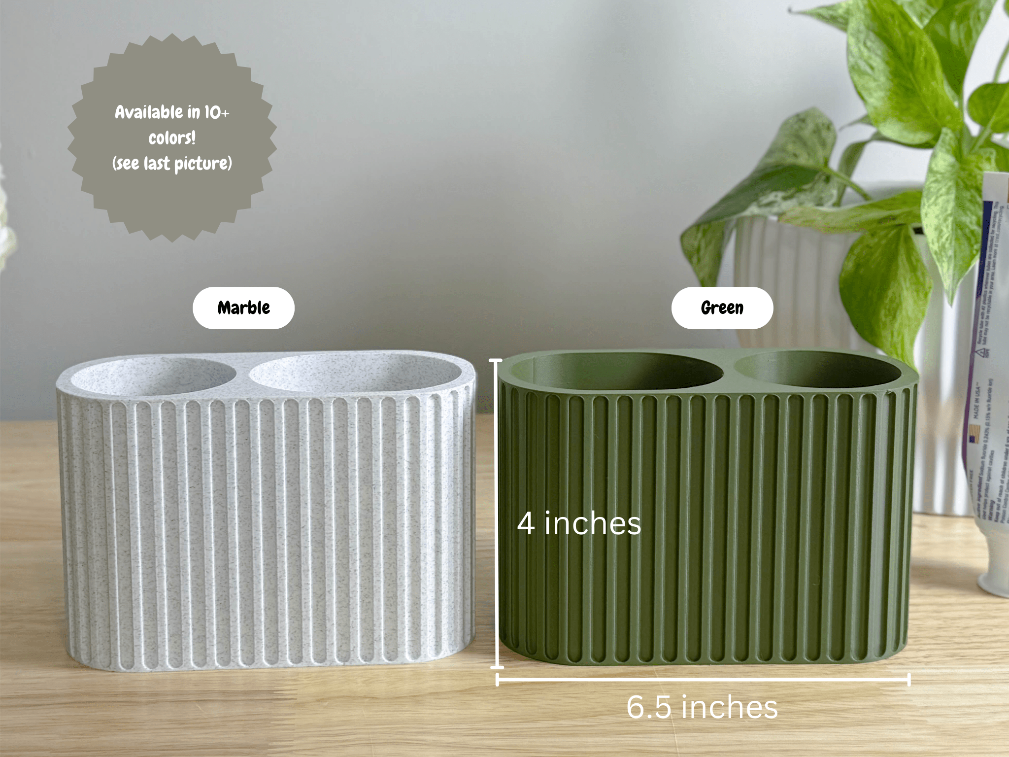 Fluted Toothbrush Holder