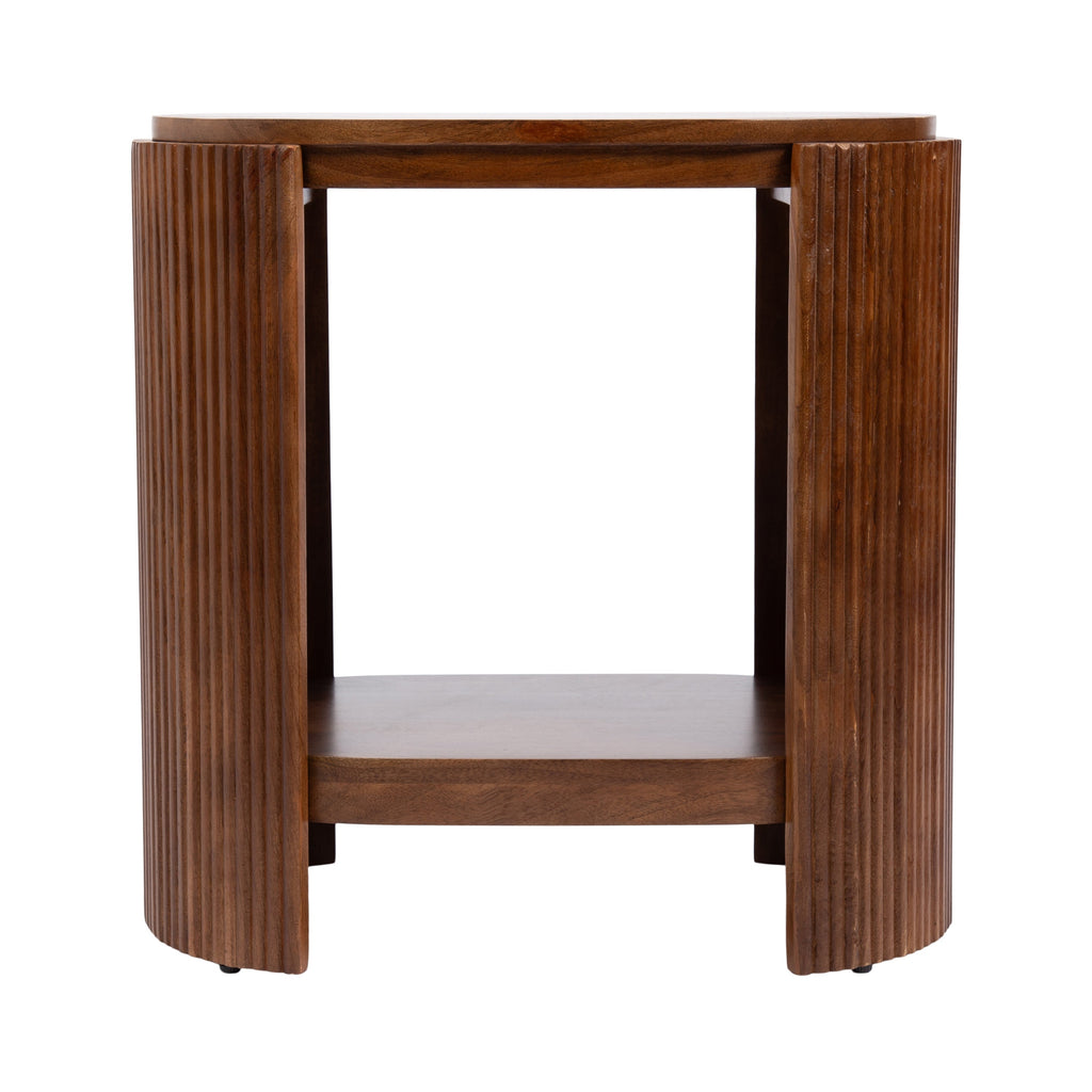 Cakora Capsule Wood Side Table