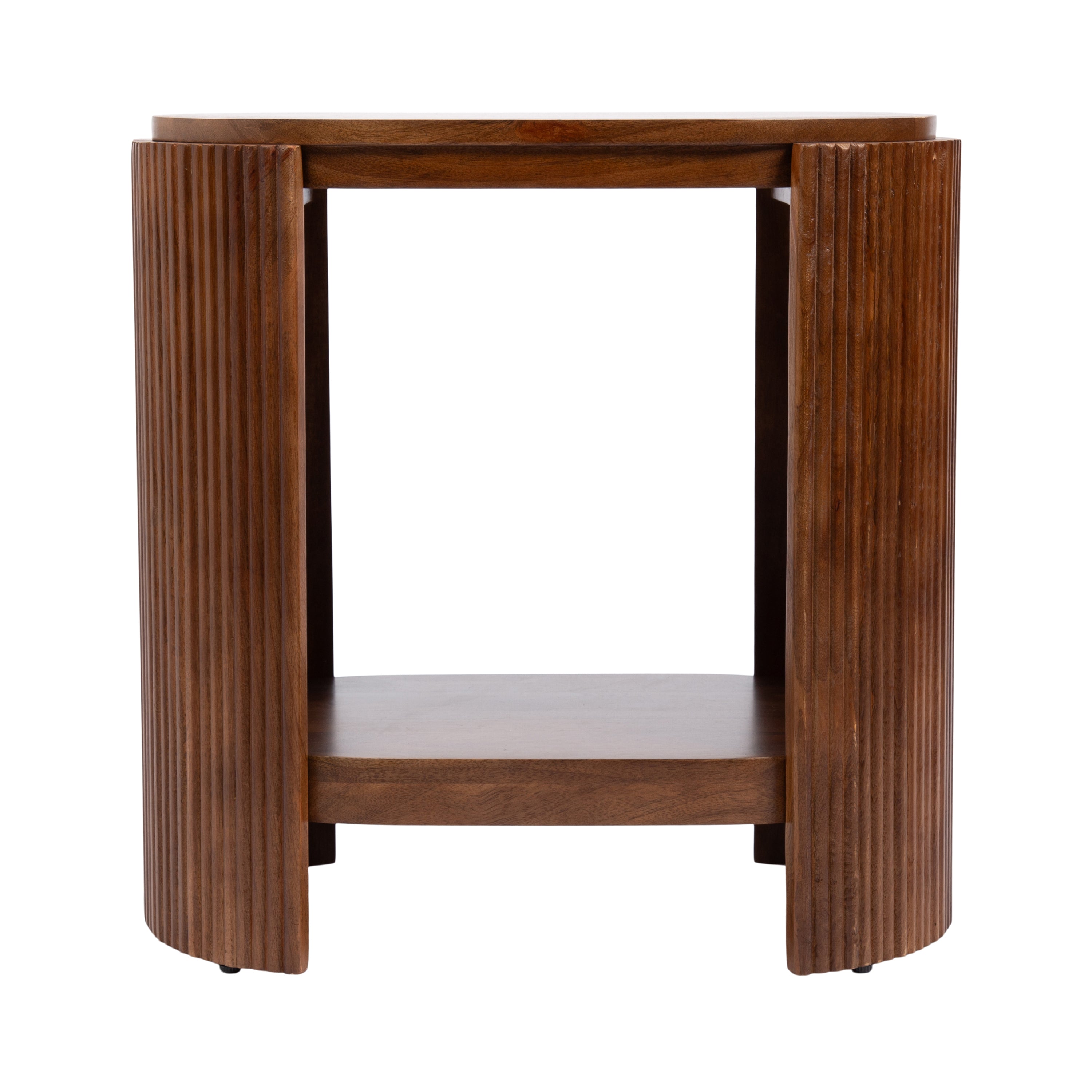 Cakora Capsule Wood Side Table