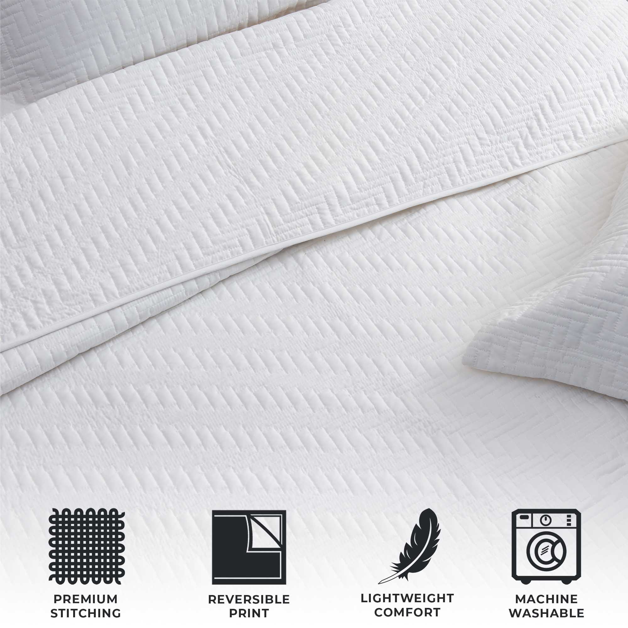 Herringbone Stitched Quilt - Louise Collection