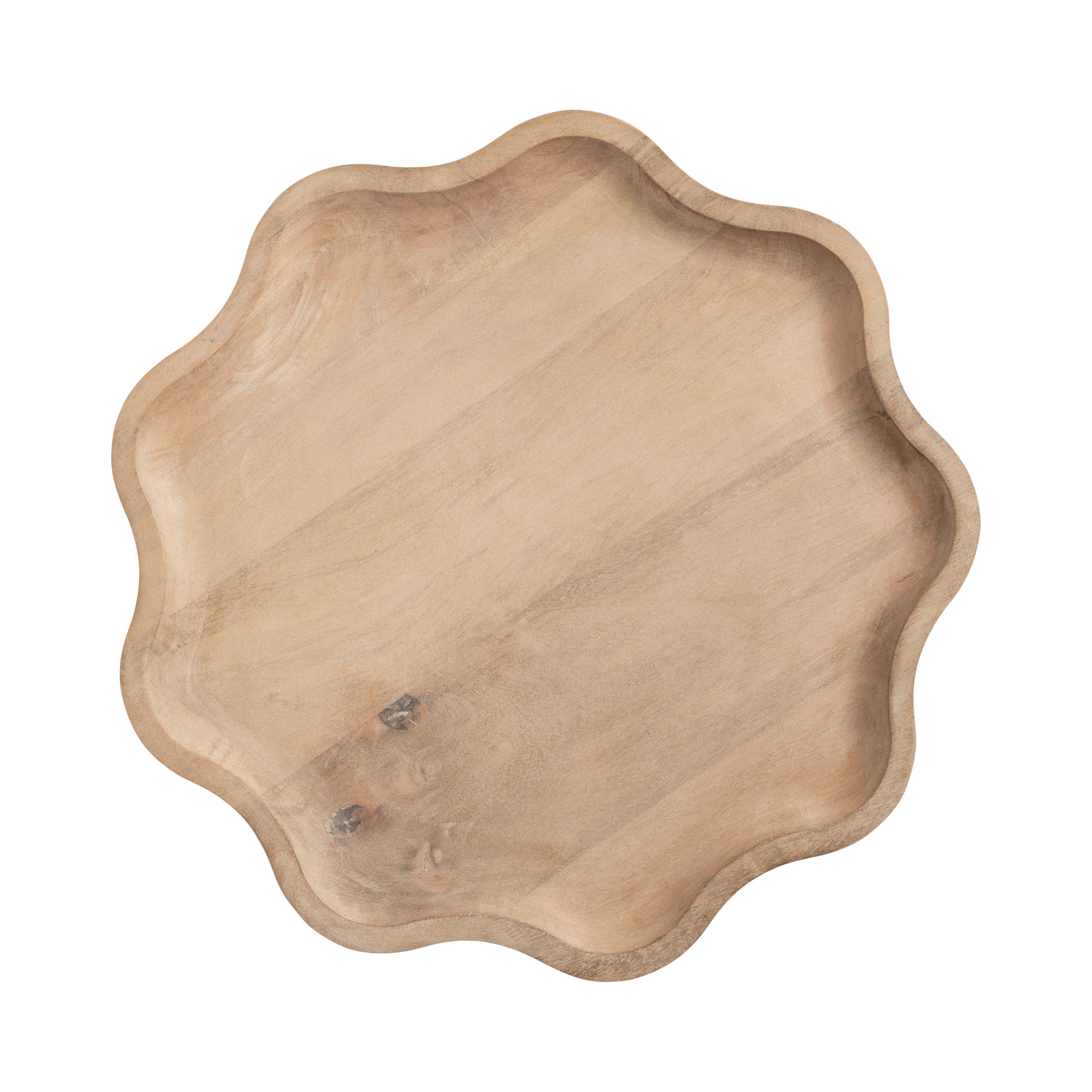 Alezar Scallop Wood Side Table