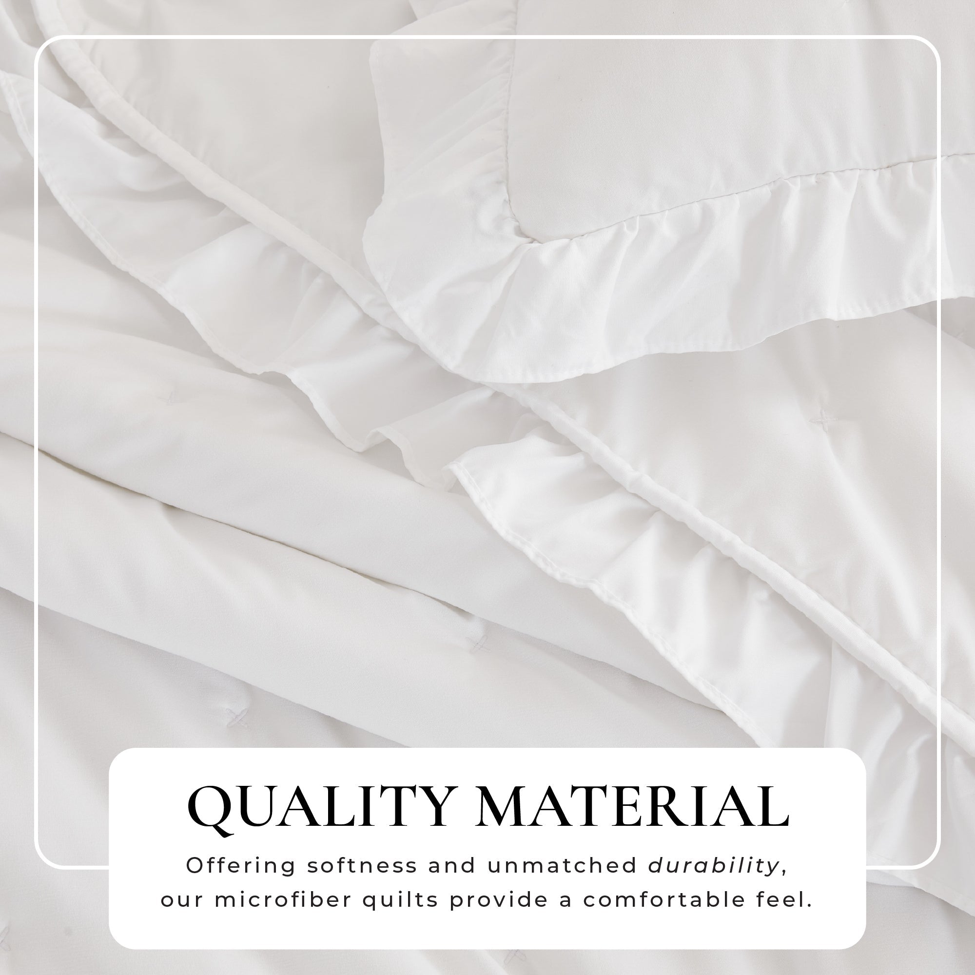 Dot Stitched Ruffled Quilt Set - Dot-Ruffled Collection