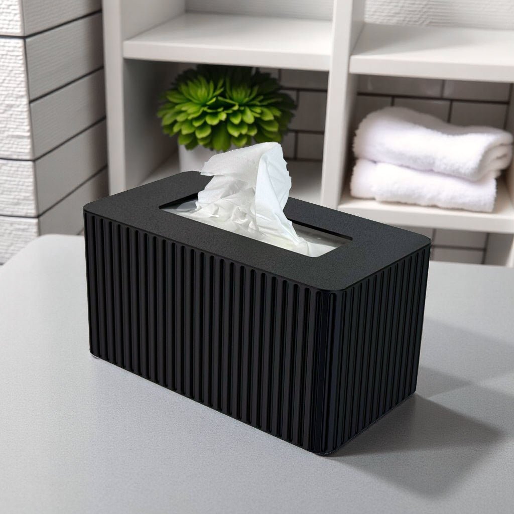 XL Rectangular Fluted Tissue Box Cover - Fits Costco Tissue Boxes