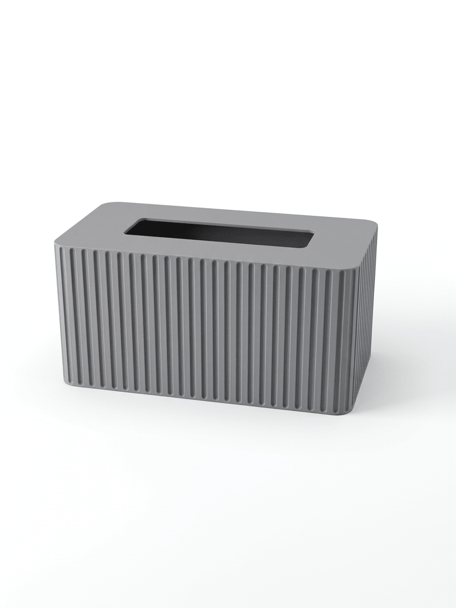 XL Rectangular Fluted Tissue Box Cover - Fits Costco Tissue Boxes