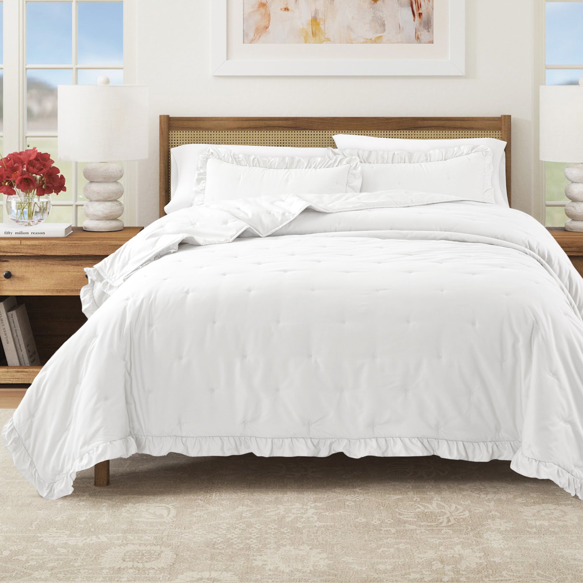 Dot Stitched Ruffled Quilt Set - Dot-Ruffled Collection