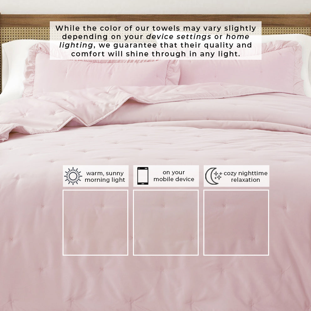 Dot Stitched Ruffled Quilt Set - Dot-Ruffled Collection