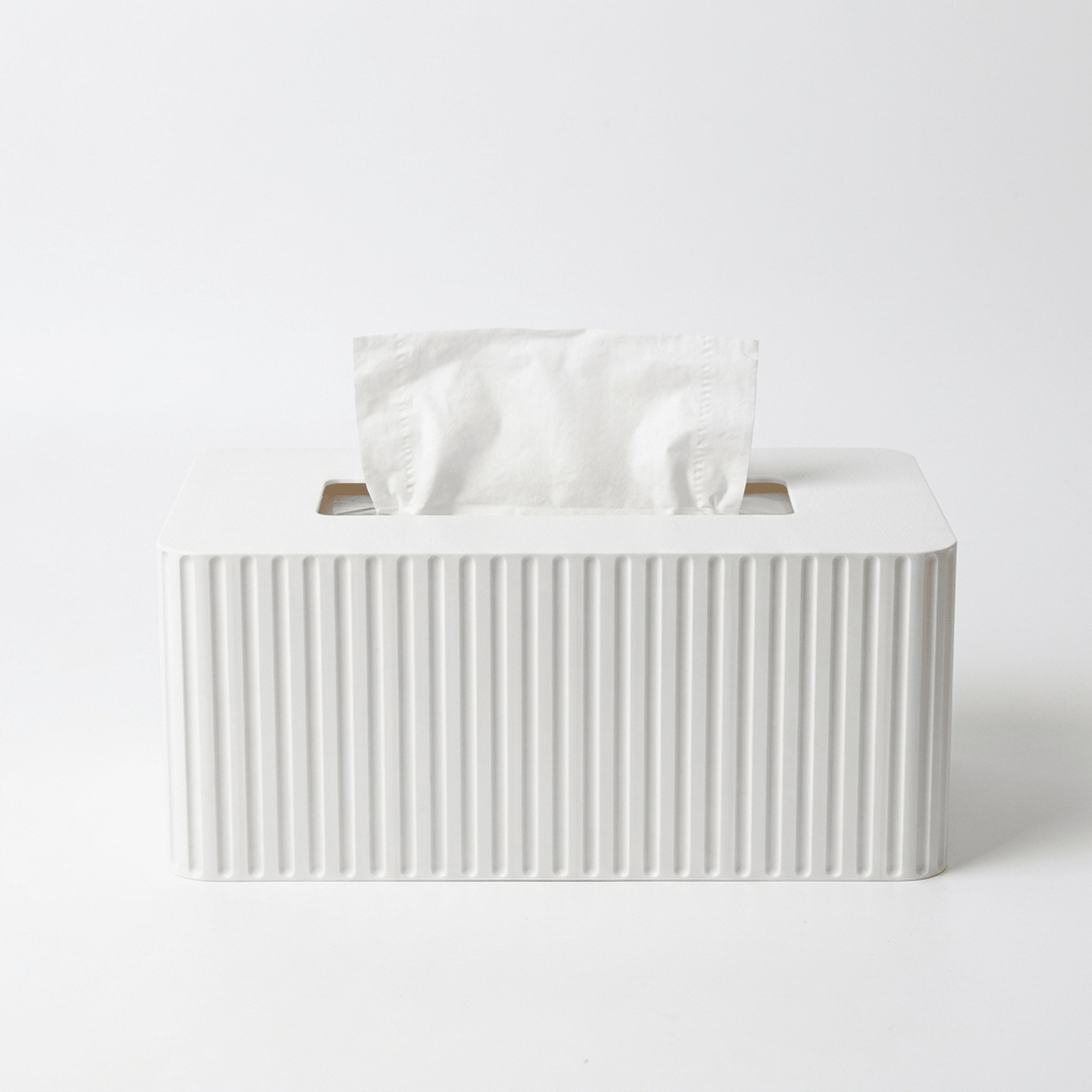 XL Rectangular Fluted Tissue Box Cover - Fits Costco Tissue Boxes