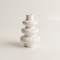 Stacked Bubble 3-Tier Vase, Gypsum White 5"