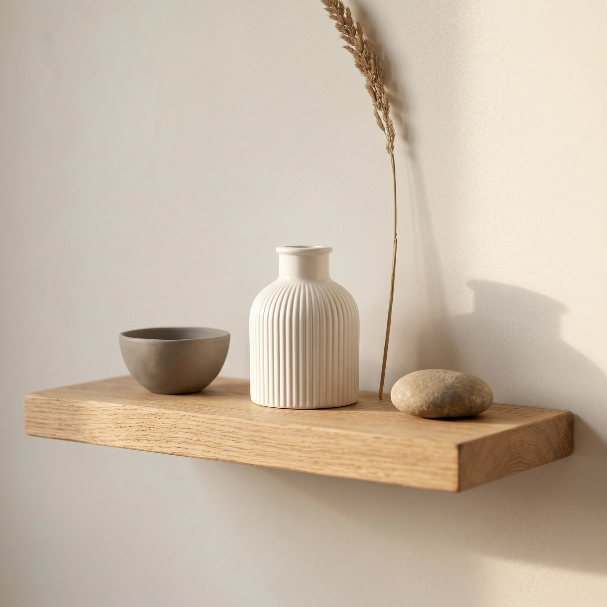 Ribbed Bottle Vase, Gypsum White 4"