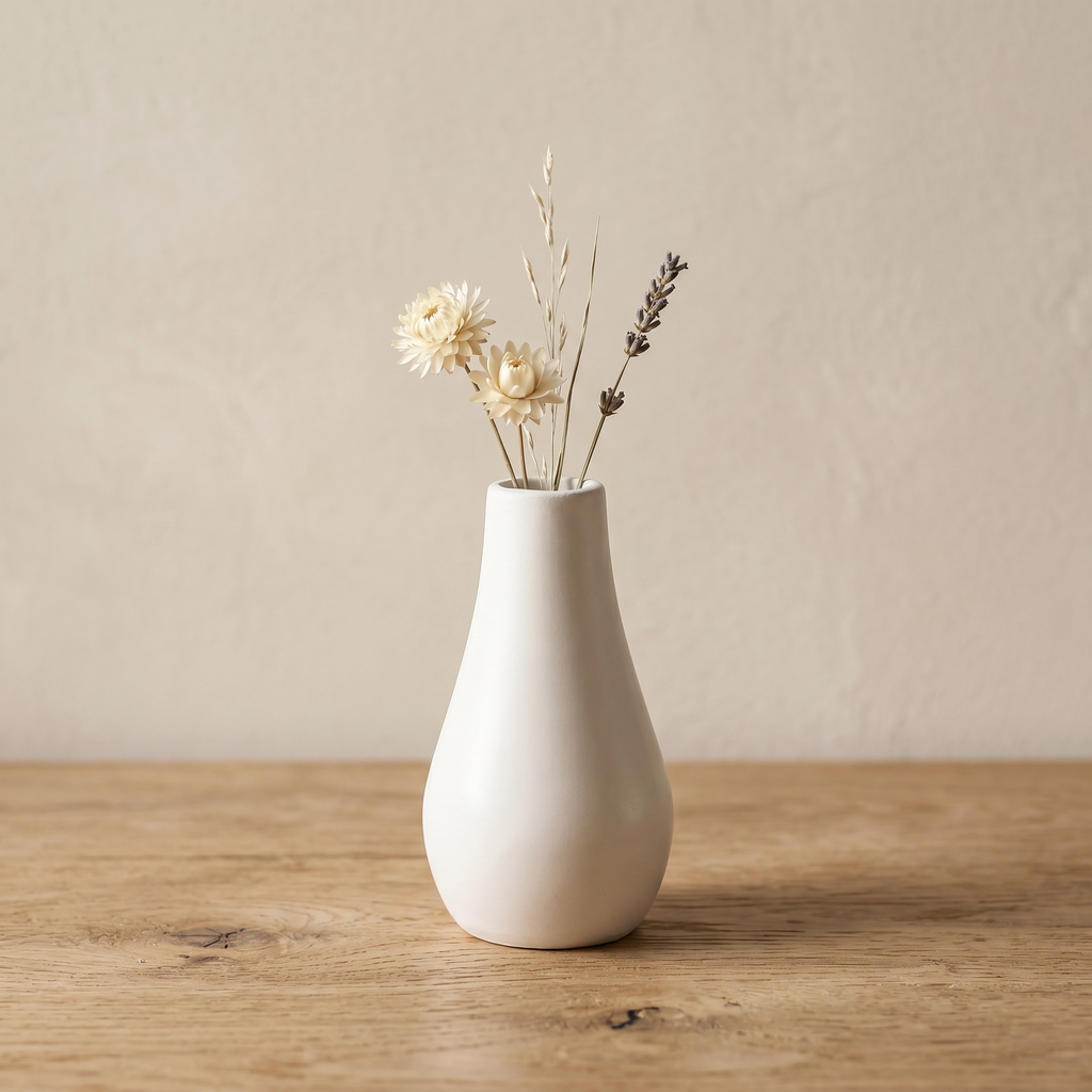 Classic Milk Bottle Vase, Gypsum White 5"