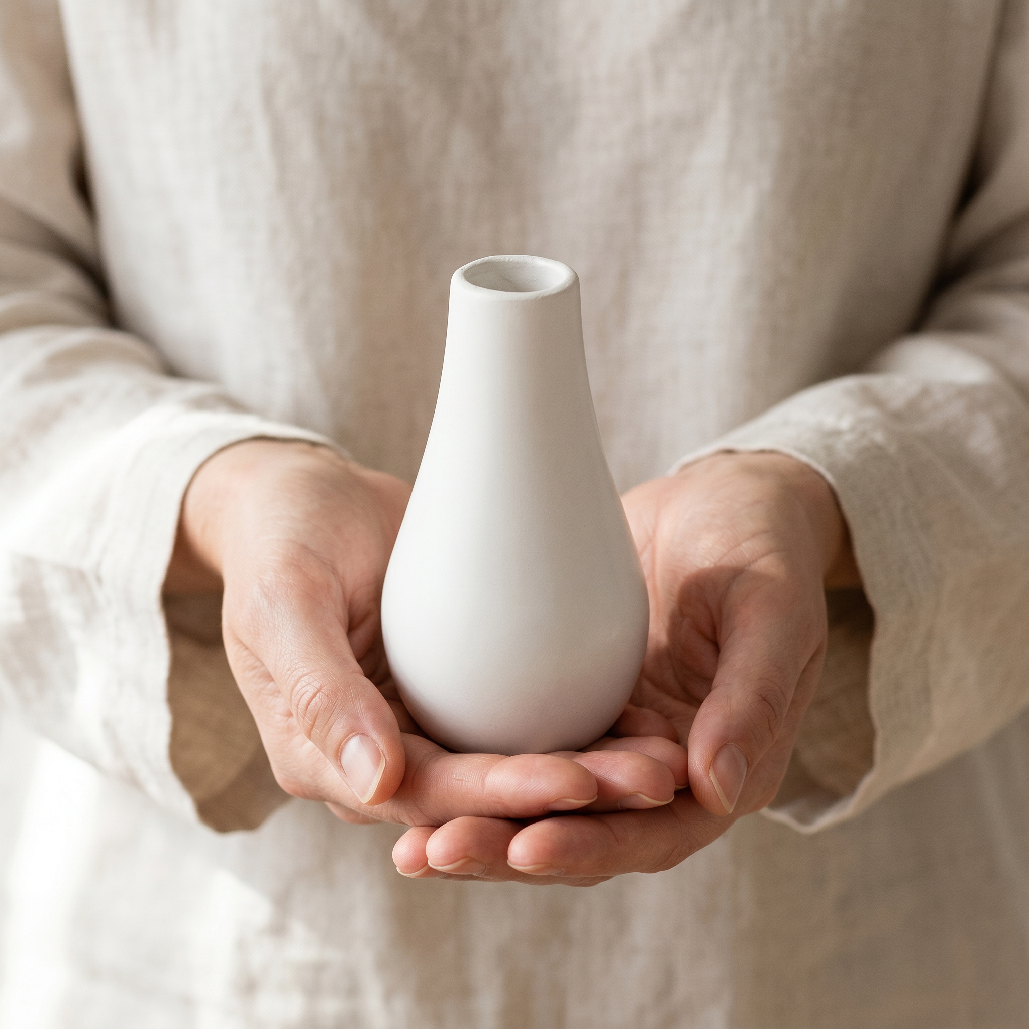 Classic Milk Bottle Vase, Gypsum White 5"