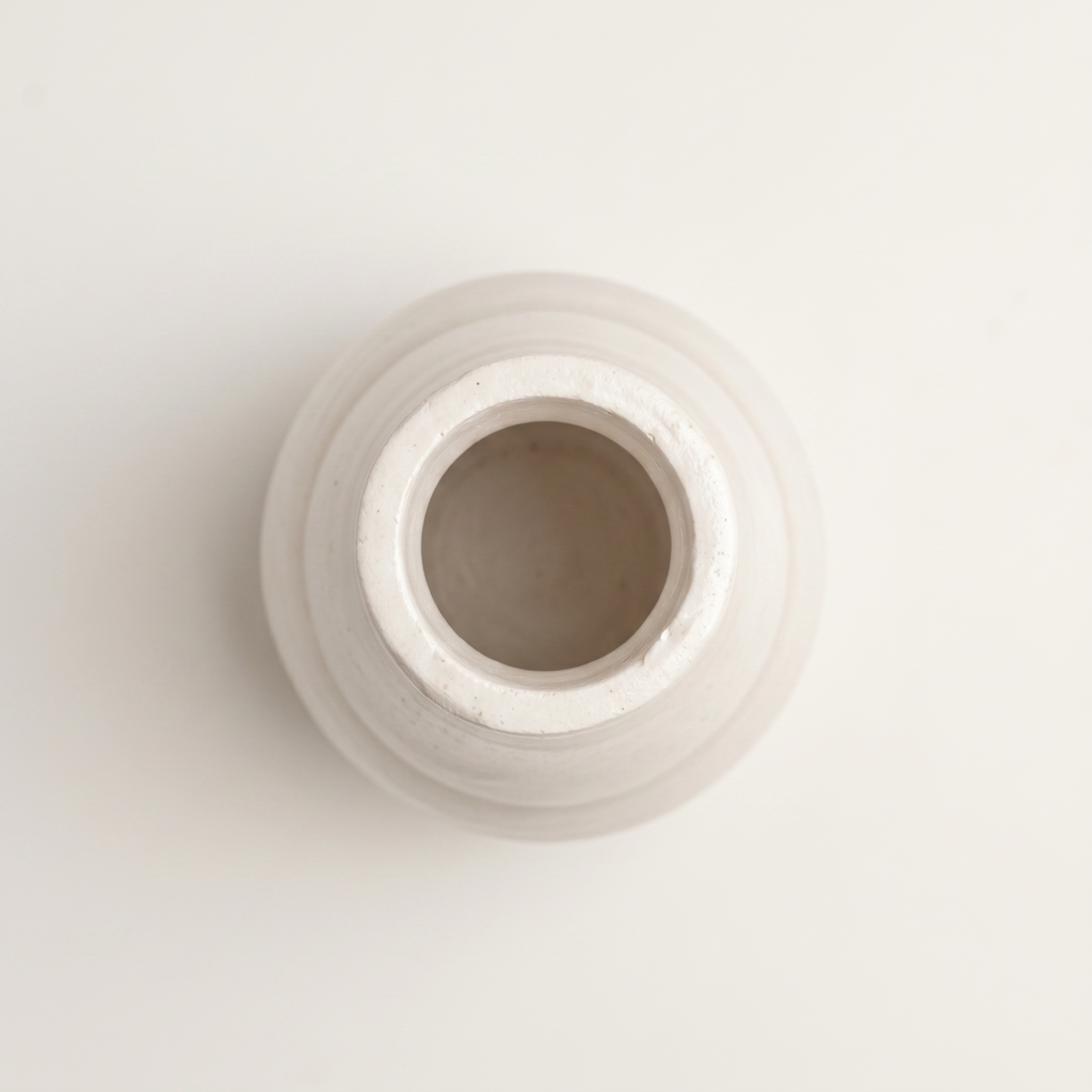 Classic Milk Bottle Vase, Gypsum White 5"