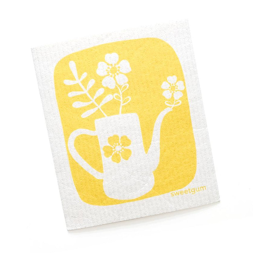 Yellow Teapot Swedish Dishcloth
