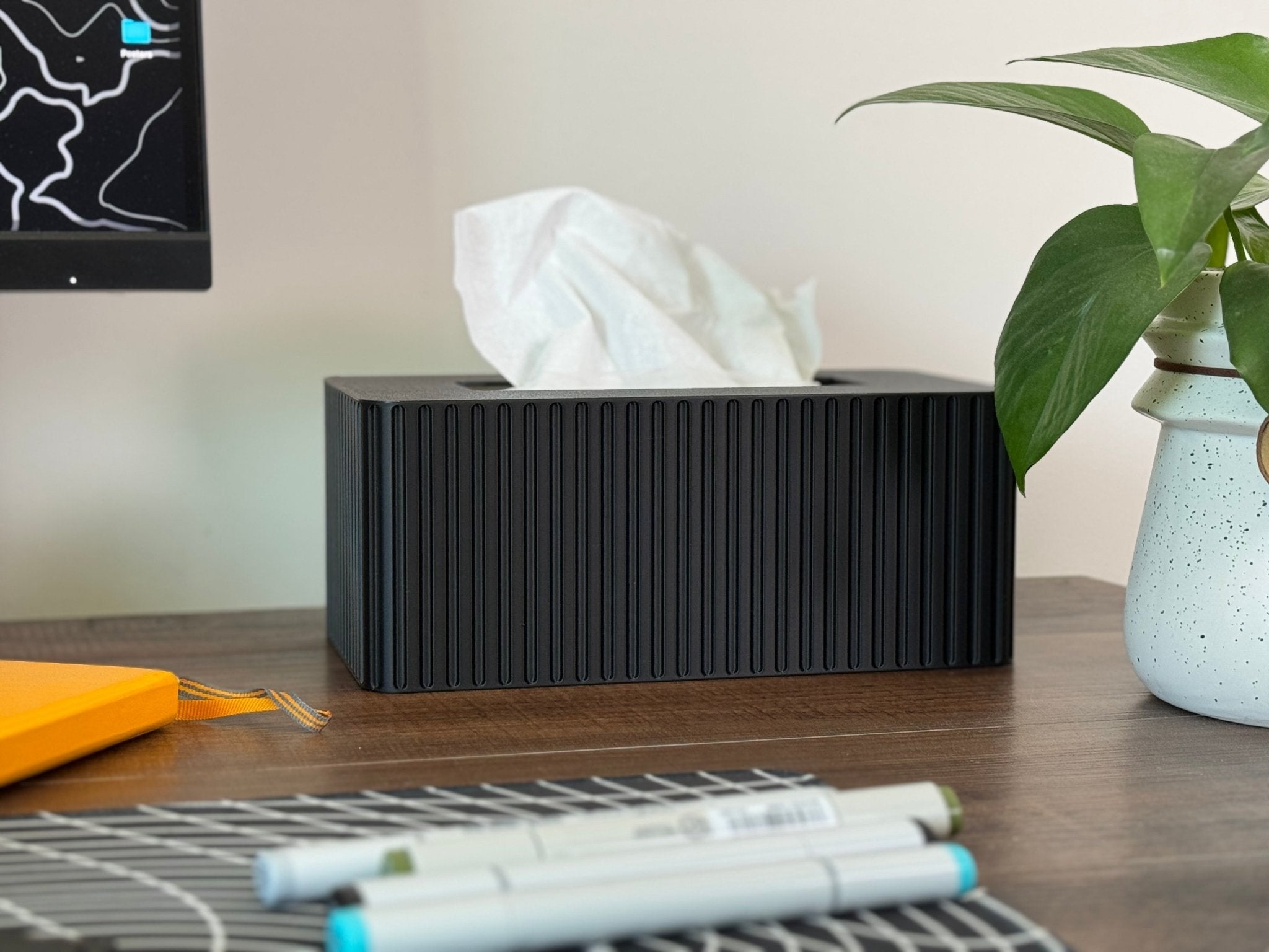 Rectangular Fluted Kleenex Box Cover