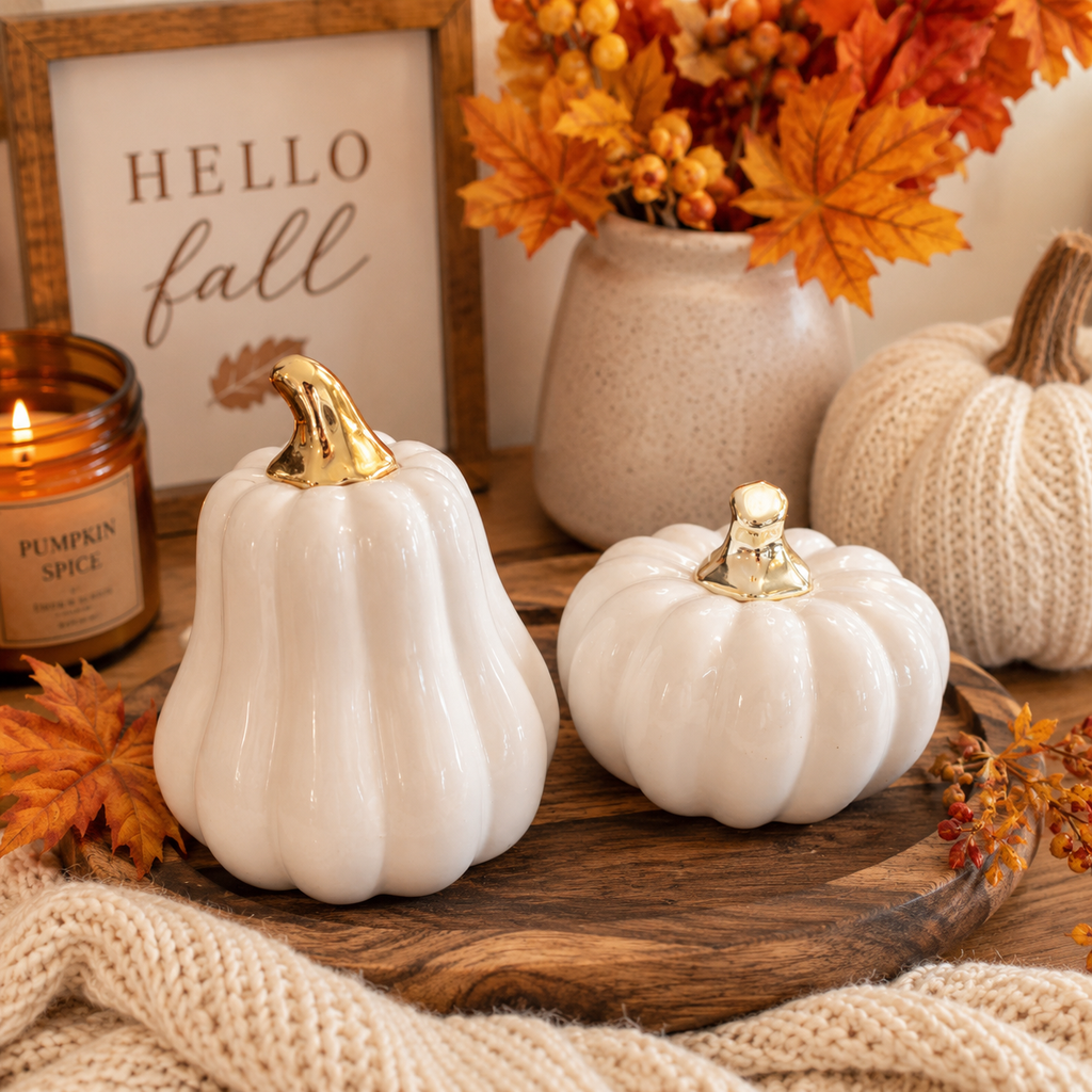 White Luxe Pumpkin