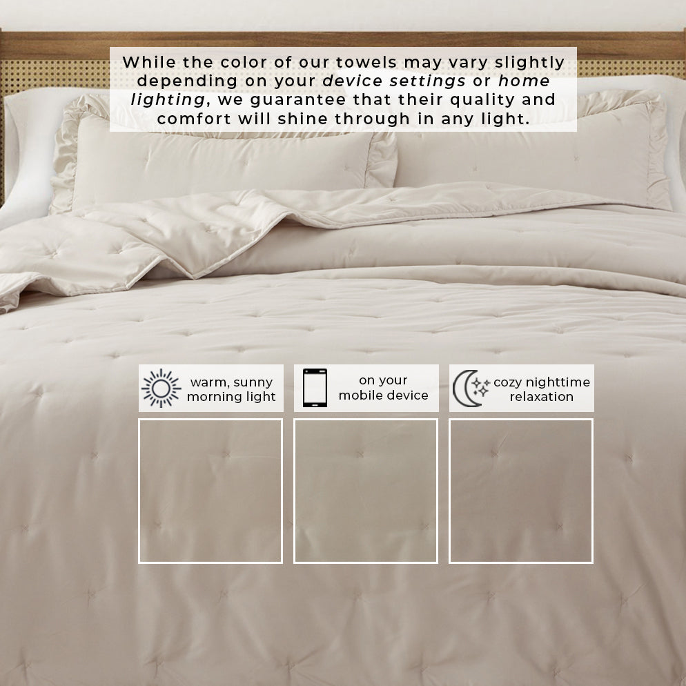 Dot Stitched Ruffled Quilt Set - Dot-Ruffled Collection