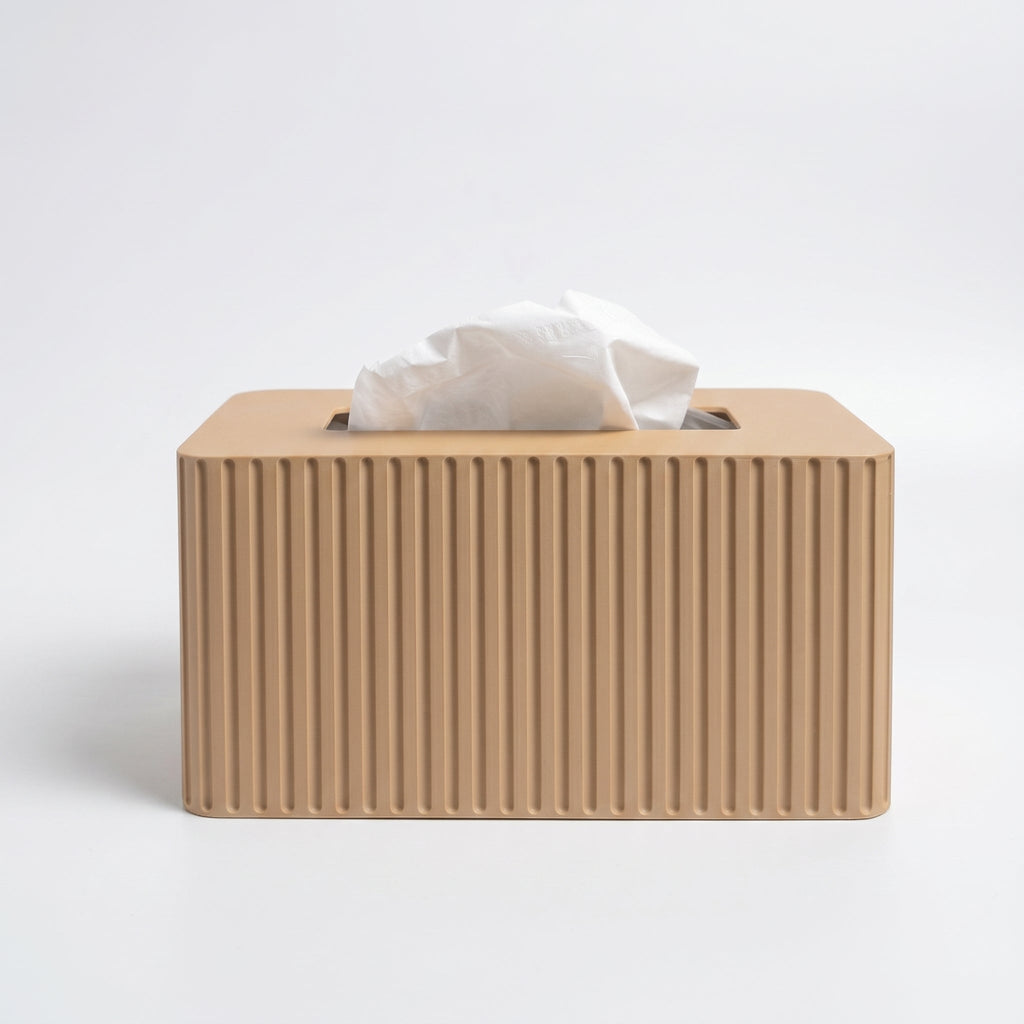 XL Rectangular Fluted Tissue Box Cover - Fits Costco Tissue Boxes
