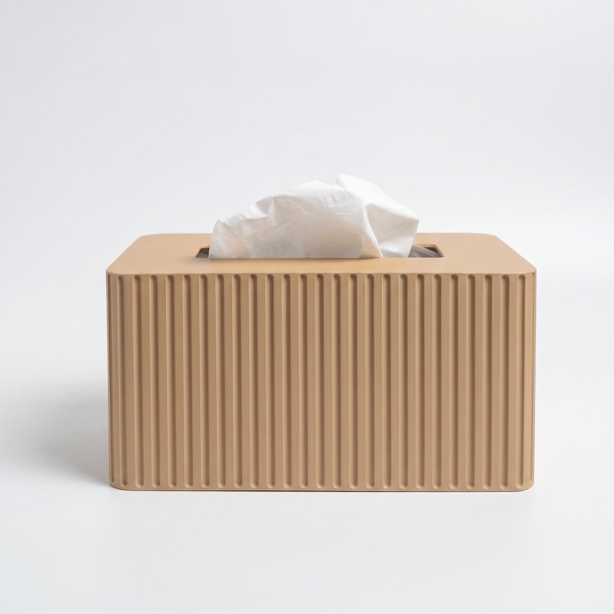 XL Rectangular Fluted Tissue Box Cover - Fits Costco Tissue Boxes