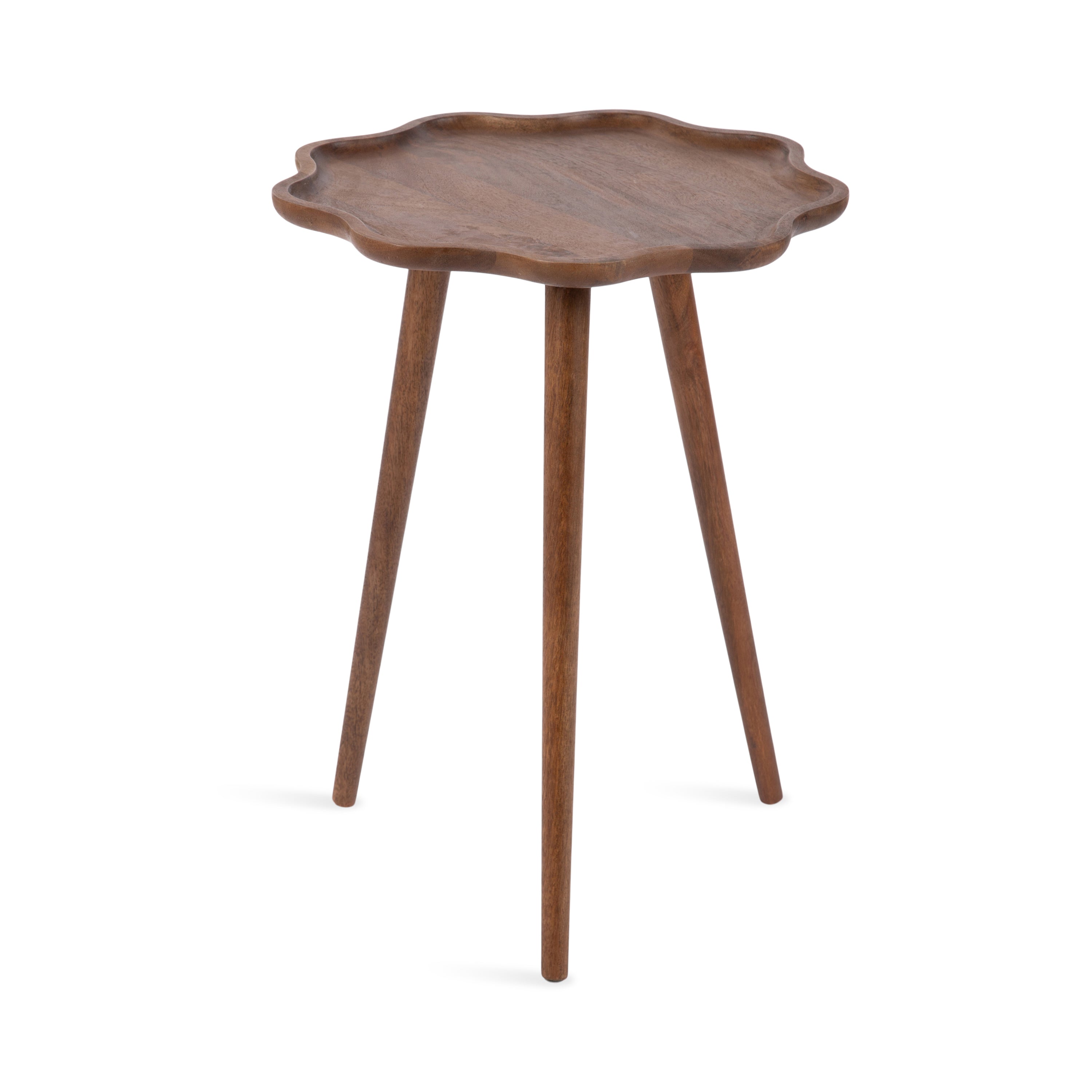 Alezar Scallop Wood Side Table